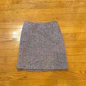 Elegant Gray/Pink Tweed Skirt